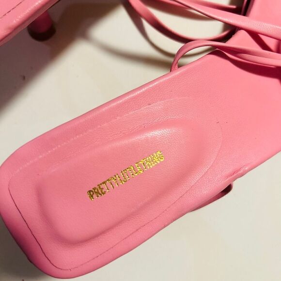 PLT kitten heel sandals in pink - Picture 1 of 4